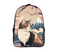 gatto tracolla regolabile zaini da viaggio 2 scomparto montagna giapponese zaino da scuola stampato in 3d grande capacità ragazzo zaino scuola-16,per adulti e bambini a partire da 12 anni