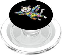 Gatto tuta alare volante Airborne giocoso Felino Graphic Novità PopSockets PopGrip per MagSafe