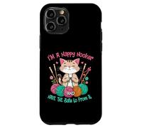 Gatto uncinetto divertente sono una prostituta felice e avere le palle donne Custodia per iPhone 11 Pro