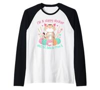 Gatto Uncinetto Divertente Sono Una prostituta Felice e Avere Le Palle Donne Maglia con Maniche Raglan