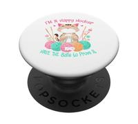 Gatto uncinetto divertente sono una prostituta felice e avere le palle donne PopSockets PopGrip Adesivo