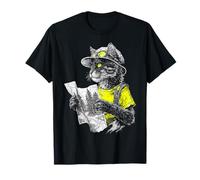 Gatto vagabondo foresta natura animale motivo illustrazione gatto Maglietta