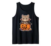 Gatto Vampiro in Zucca con Caramelle Canotta