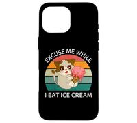 Gatto Vintage Scusa Me Mentre Mangio Gelato Retro Gelato Custodia per iPhone 16 Pro Max