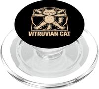 Gatto Vitruviano Art Feline Anatomy Funny Kitty Lover PopSockets PopGrip per MagSafe