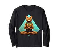 Gatto Yoga Maglia a Manica