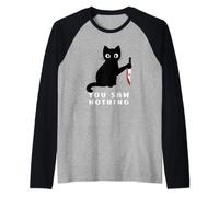 Gatto You Saw Nothing Maglia con Maniche Raglan