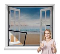 Gatto Zanzariera a Rullo 80x140cm Non Richiede Perforazione - Viene Fornito con Nastro Adesivo Forte Nero