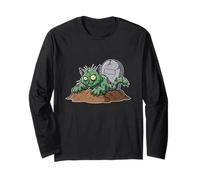Gatto Zombie Che risorge dalla Tomba Maglia a Manica
