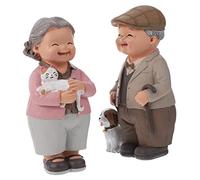 Gatuida 1 Impostato Amore Per Accompagnare Gli Anziani Statua Della Vecchiaia Da Vecchio Signora Genitori Figurina Figurine Di Coppia Di Nonni Nonna Statua Di Marito e Moglie Resina