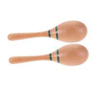 Gatuida 1 Paio maraca giocattoli musicali strumenti a percussione Strumenti musicali per Strumenti per strumento musicale per giocattolo agitatore Di legno Verde