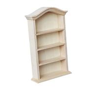 Gatuida 1 Pezzo di mini mobili cremagliera piccolo scaffale Mini librerie per la casa delle bambole Mini scaffale giocattolo casa delle bambole fata mini libreria di legno Giallo