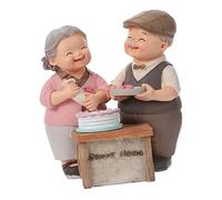 Gatuida 1 Set Amore Per Accompagnare Gli Anziani Statua Romantica Decorazione Decorazione Genitori Vecchie Statue Decorazione Per La Casa Figurina Coppia Miniatura Famiglia Coppia