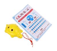 Gatuida 1 Set Ceramica fono bellissima strumento ocarina ocarinas flauto ocarina in porcellana piccolo pratica principiante dell'ocarina ocarina degli studenti porcellana bianca Yellow