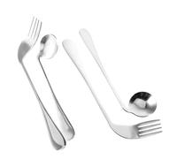Gatuida 1 set Cucchiaio e Angolati Ergonomici per Disabili per Auto Alimentazione Utensili Pratici per Anziani e Pazienti con Difficoltà Motorie