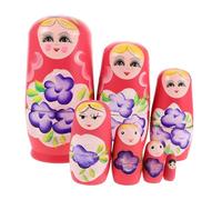 Gatuida 1 set di bambole matrioska: bambole russe in legno nidificanti - set di matrioska con fiori impilabili, fatte a mano per decorazioni per la casa, collezionisti, bomboniere per le feste