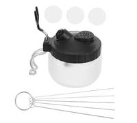 Gatuida 1 Set di Contenitori per La Pulizia Dell'aerografo: Barattoli di con Filtri, Raschietto, Ago, Tazza di Vernice Sostituibile di Tipo Diviso per Artisti E Modellisti.