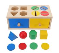 Gatuida 1 set di giocattoli per l'ordinamento: scatole di puzzle per l'abbinamento delle forme - giocattoli in legno per l'ordinamento dei colori Montessori per bambini piccoli -