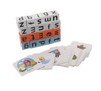 Gatuida 1 Set di Giochi di Ortografia, Gioco di Abbinamento Lettere per Bambini, Blocchi Dell'alfabeto in Legno con Flashcard, Giocattoli per Attività di Apprendimento Prescolare