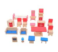 Gatuida 1 set di modelli di mobili di simulazione: accessori per la casa delle bambole, mobili in miniatura tra cui tavolo da cucina e sedie per casa delle bambole, divano, lampada da scrivania,