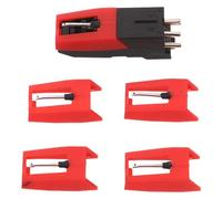 Gatuida 1 set di puntine di ricambio per giradischi, stilo e cartuccia per sistemi audio, accessori per la riproduzione di vinili vintage.