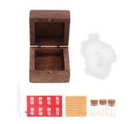 Gatuida 1 set di scatola ricordo del cordone ombelicale: scatola commemorativa in legno per capelli fetali di neonato con bottiglie di vetro - regali per il battesimo del neonato per -genitori