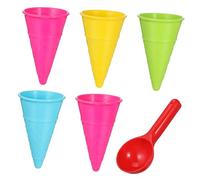 Gatuida 1 Set Giocattolo di scaglie di gelato coni ragazzo scoop coppette gelato secchiello spiaggia pallina per gelato alla sabbia Giochi per la spiaggia per Colore Casuale