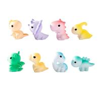 Gatuida 1 Set Ornamenti per Bambole di Dinosauro Compleanno Decorazioni Minuscolo Piccolo Lucertola Decorazione Dinosauro Robot Figurine Shower Mini Figura Resina 8 Pezzi