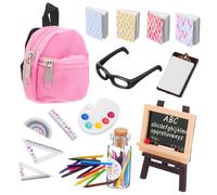 Gatuida 1 Set Set di apprendimento della simulazione mini minuscolo torna a materiale scolastico Interessante bello matite NOVERTY FORTINERIA adorabile di borsa da scuola di legno