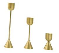 Gatuida 1 Set Supporto A di Portacandele per Ceri A Colonna Porta Candele Votive Titolare della Portacandele con Manico Scaldacandela Lumino Golden Ferro da Stiro 3 Pz