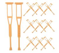 Gatuida 10 paia di mini stampelle per casa delle bambole | Stampelle per bambole in miniatura | Accessori per scene ospedaliere | Set di strumenti per giochi di ruolo del dottore per la decorazione