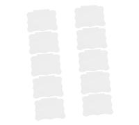 Gatuida 10 pezzi Clip Etichette PVC Rimovibili per Contenitori Lavagnette Bianche Cancellabili Portanomi per Cucina Ufficio e Organizzazione Casa