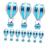 Gatuida 10 Pezzi Decorazione Della Mongolfiera Palloncino Per Feste Di Compleanno Decorazioni Di Compleanno Mongolfiera Mongolfiera in Alluminio Ragazzo Misurare Blu Pellicola Di Alluminio