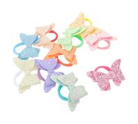 Gatuida 10 Pezzi Elastici per Chioma Farfalla in Nylon Non Tessuto Scintillante, Fasce per Chioma Bambina Design Dolce e Versatile per Uso Quotidiano