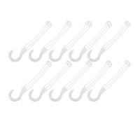 Gatuida 10 Pezzi Ganci in Plastica Bianchi per Vasi Sospesi e Lanterne Design Salvaspazio e Capacità di Carico Resistente, per Appartamenti, Dimensioni 29,5x6x0,6 Cm
