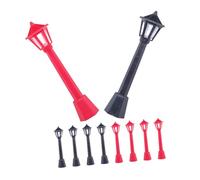 Gatuida 10 Pezzi Lampioni Miniature Vintage Plastica per Giardino delle Fate e Diorami Accessori Decorativi per Casa delle Bambole e Paesaggi Miniatura