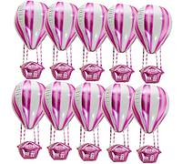 Gatuida 10 Pezzi Pallone in Pellicola Di Alluminio Compleanno Mongolfiera in Alluminio Uv Forma Palloncino Decorazioni Di Palloncini Decorazioni Per Aule in Mongolfiera Caldo Rosa