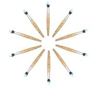 Gatuida 10 Pezzi Penna a Sfera e Portatile a Forma di Torcia con Impugnatura Effetto Legno Blu, Scrittura Scorrevole e Back To School Party per Home Study Room