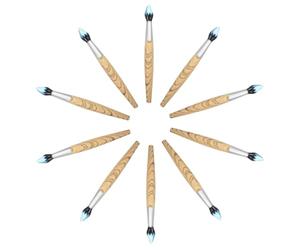 Gatuida 10 Pezzi Penna a Sfera e Portatile a Forma di Torcia con Impugnatura Effetto Legno Blu, Scrittura Scorrevole e Back To School Party per Home Study Room