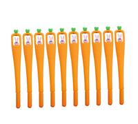 Gatuida 10 pezzi Penne Sfera Carota Coniglio Design Ergonomico Inchiostro Nero Scorrevole per Scuola Ufficio Regalo