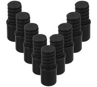 Gatuida 10 Pezzi Punta Filettata per Manico Scopa in Abs Nero, Adattatore per Asta di Prolunga, Accessorio per Spolverino Flessibile, Ricambio per Strumenti Pulizia Casa