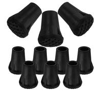 Gatuida 10 pezzi Punte Gomma per Bastoni Trekking e Stampelle Protezioni Antiscivolo e Resistenti in Tpr Copripunte Sostitutive per Piede Bastone da Passeggio e Attività Outdoor