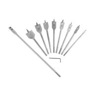 Gatuida 10 pezzi Punte Trapano per Falegnameria con Lame Piatti in Acciaio ad Alta Resistenza Utensile Antiscivolo per Facile da Montare e Durevole per Trapano Manuale