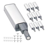 Gatuida 10 Pezzi Rebattitore per Ante in Acciaio Inox Argento, Chiusura | Set, per Porta e Armadio, Suzione Magnetica, Regolazione Fine della Fuga
