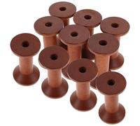 Gatuida 10 Pezzi Rocchetto da Ricamo in Legno Vuoto, Rocchetti per Filo da Cucito e Filati, Colore caffè, Vintage, per Organizzazione del Filo, Uncinetto e Ricamo