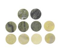 Gatuida 10 pezzi Supporti in Pietra Verde per Estensione Ciglia Paletta Adesiva Riutilizzabile con Superficie Liscia e Rotonda Accessori per Applicazione Colla Ciglia Finte