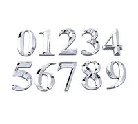 Gatuida 10 pezzi Targa Numero Casa Argento Design Moderno per Indirizzo Porta Facile e Riconoscimento Adatta per Interni Ed Esterni Distinguere Stanze e Appartamenti