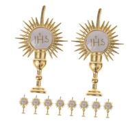 Gatuida 10 Pezzi Topper per Battesimo e Comunione Eleganti Accessori per Feste Religiose e Compleanni con Spirituali e Finitura Glitterata