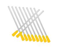 Gatuida 10 Pezzi Triangle Iron Rod Cena Bell Stick del Suono Triangolare Triangle Dinner Sounder Campana della Cena a Triangolo Mazze di Campana Triangolo Musicale Giallo Ferro da Stiro