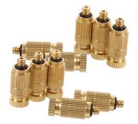 Gatuida 10 pezzi Ugelli Nebulizzazione Alta Pressione in Ottone con Guarnizioni Antigoccia Ugelli Atomizzatori per Tubo da Giardino Esterno Sostituzione Facile e Duratura per Sistemi di